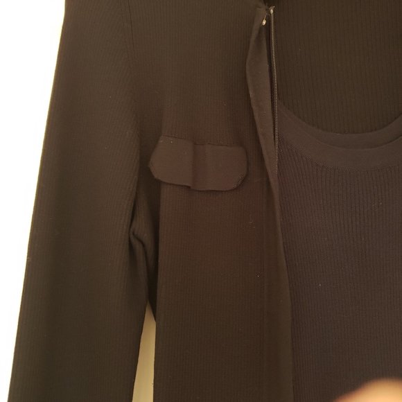 MaxMara silk black shell and cardigan twinset - Picture 4 of 4